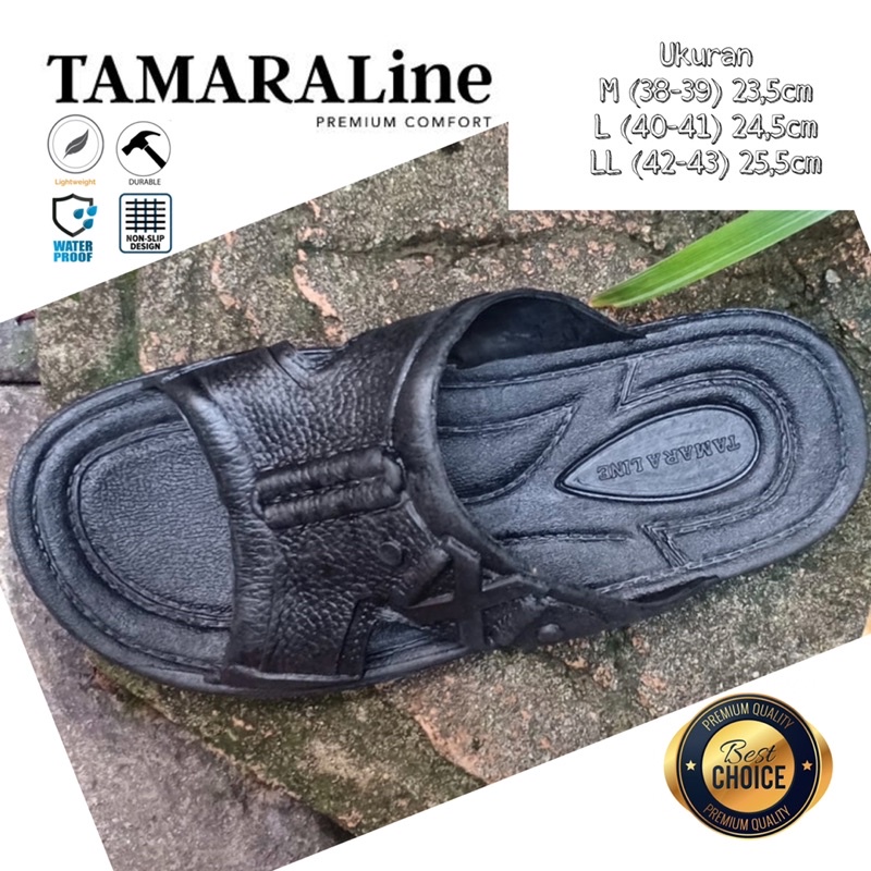 Sandal Selop Slide Slip on Karet Pria Dewasa / Remaja - TAMARALINE 175 / Bahan Premium Lentur Empuk Ringan Kuat Anti Slip Anti Air / Model Sandal Casual Santai Rumah Hotel Outdoor Kamar Mandi Murah Original