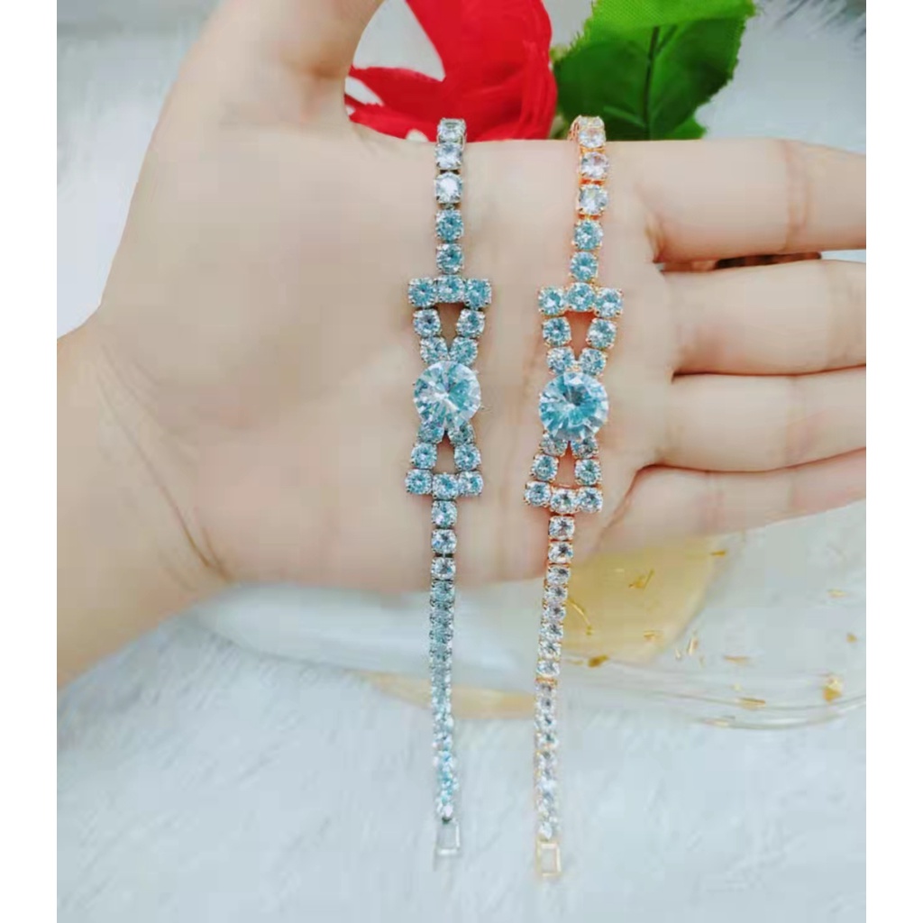 Gelang Xuping Mata Full Lapis Emas Perhiasan Fashion 1256