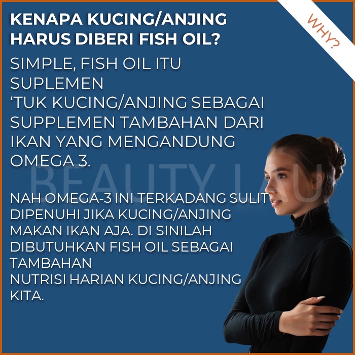 MINYAK IKAN KAREIN KUCING OMEGA 3 FISH OIL COD LIVER VIT VITAMIN BULU ANJING PERAWATAN OBAT MURAH