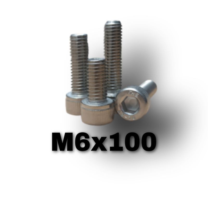 Baut L M6 X 100 Stainless / Baut L M6 x 100 SUS 304 / Baut L M6x100  Stainless