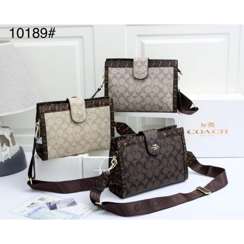 TAS WANITA New Arrivall...COACH SHOULDER BAGCode : 10189 ( WITH BOX )Size : 25x10x18Quality : SEMI P