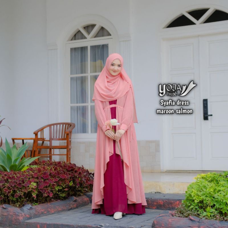 gamis syafia set pashmina