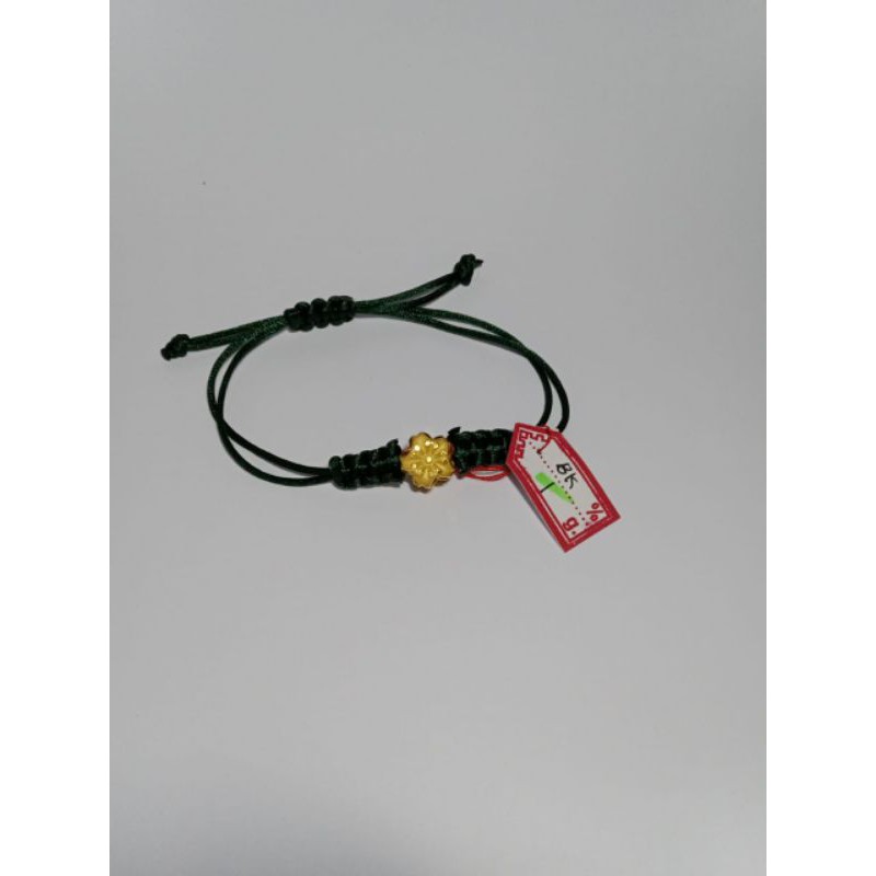 Gelang tali bunga emas asli 375
