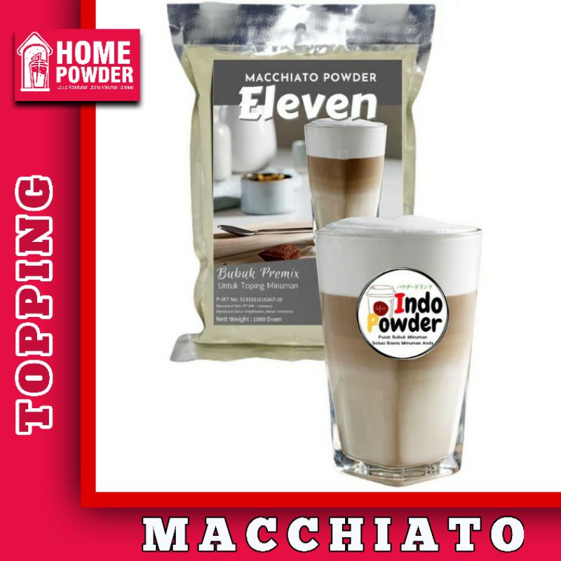 

Bubuk Powder Macchiato Machiato 1kg murah Macchiato Powder Eleven Topping Minuman Kekinian foam