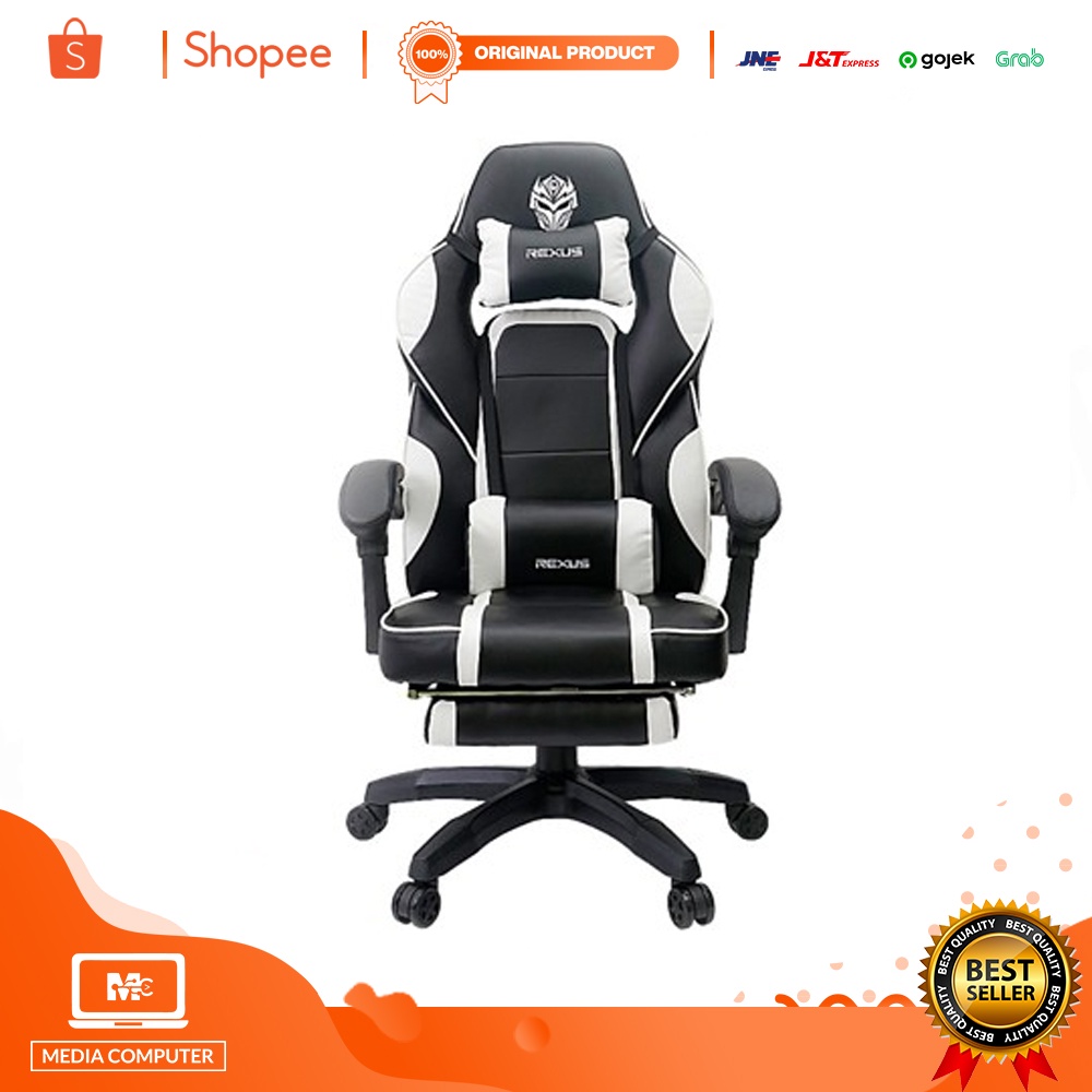 KURSI GAMING REXUS RGC-R60 / R60 Gaming Chair - Putih