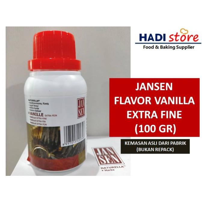 

JANSEN VANILLA EXTRACT / VANILI VANILA - KEMASAN ASLI 100 GR TERLARIS TERPERCAYA ORIGINAL