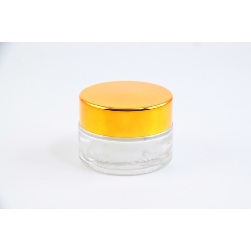 POT SHARE IN JAR KACA 20 GR POT BENING/DOFF - TUTUP SILVER/GOLD ADA INNER LID - POT MEWAH MINIMALIS