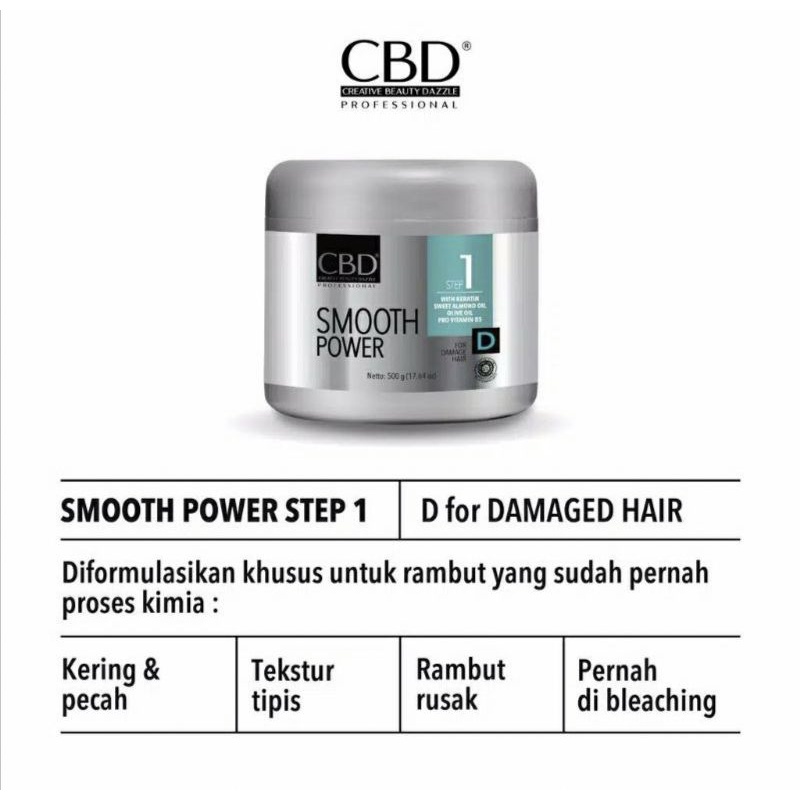 CBD STEP 1 500 GR Smooth Power Pelurus Rambut Smoothing Rebonding