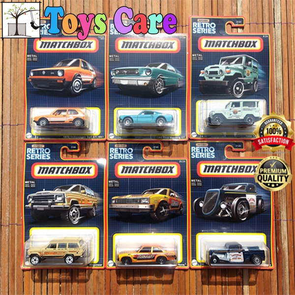 MATCHBOX RETRO SERIES - 1968 TOYOTA FJ40 JEEP WAGONEER VW GOLF GTI FORD CHEVY NOVA