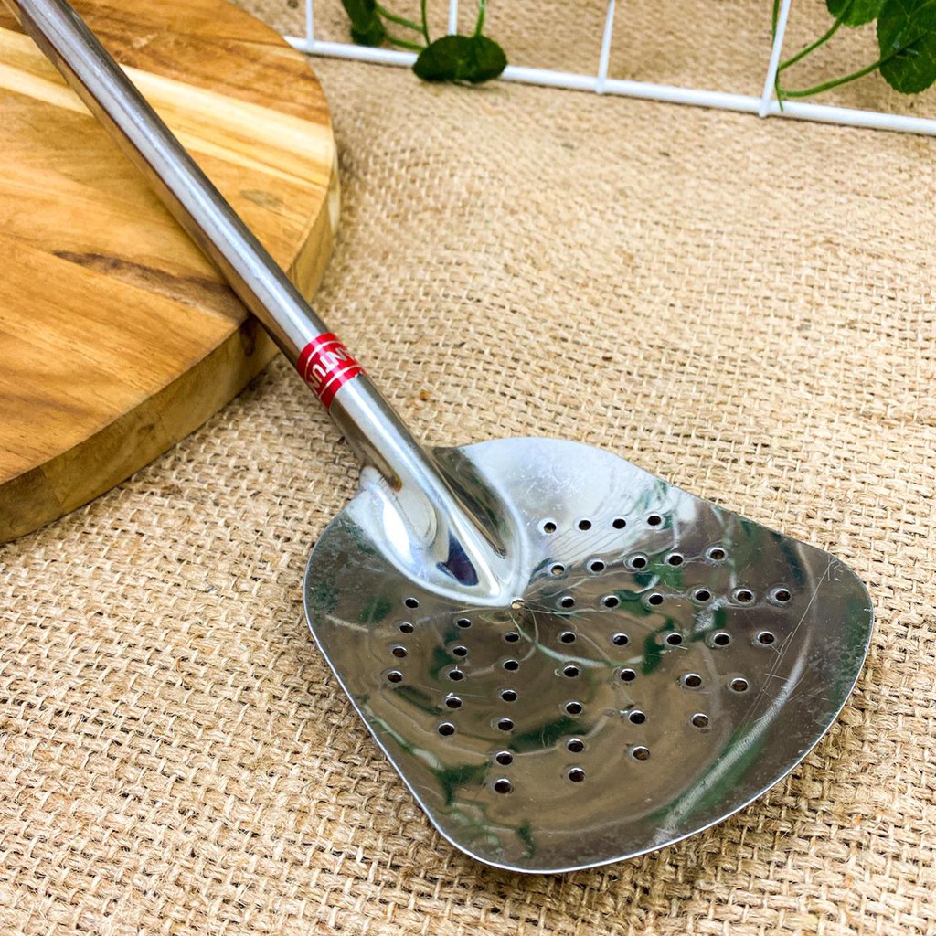 Spatula Stainless Panjang 38cm / Sendok Penggorengan / Sutil Jaring