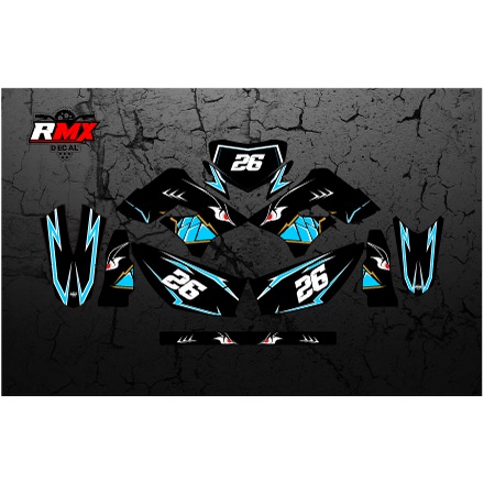 DECAL KLX 150 S/L FULLBODY (027) DEKAL STIKER DTRACKER LAMA 2009 2010 2011 2012 2013 2014 2015 HITAM