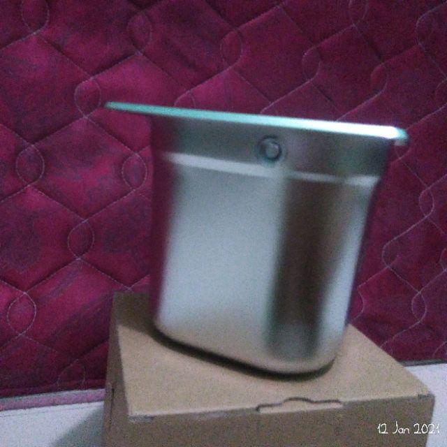 Box Wadah Kopi Espresso Knock Box Container Barista Onetwocups- Kb1 Silver