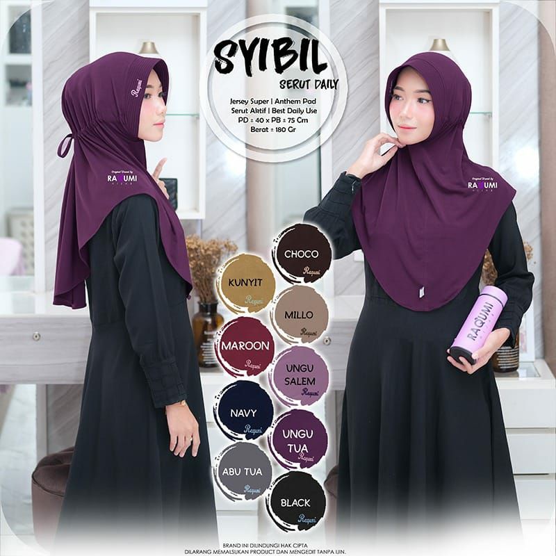 Jilbab Instan Raqumi Syibil Serut Daily