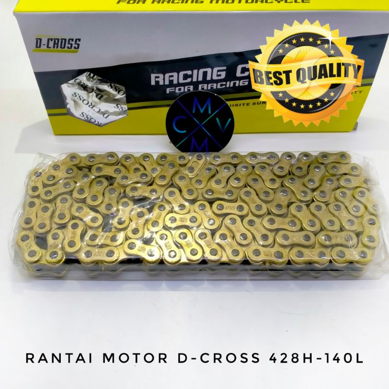 [PROMO] RANTAI MOTOR DCROSS GOLD 428H 140L / Rante motor DCROSS gold 428 H 140 L universal trail crf klx