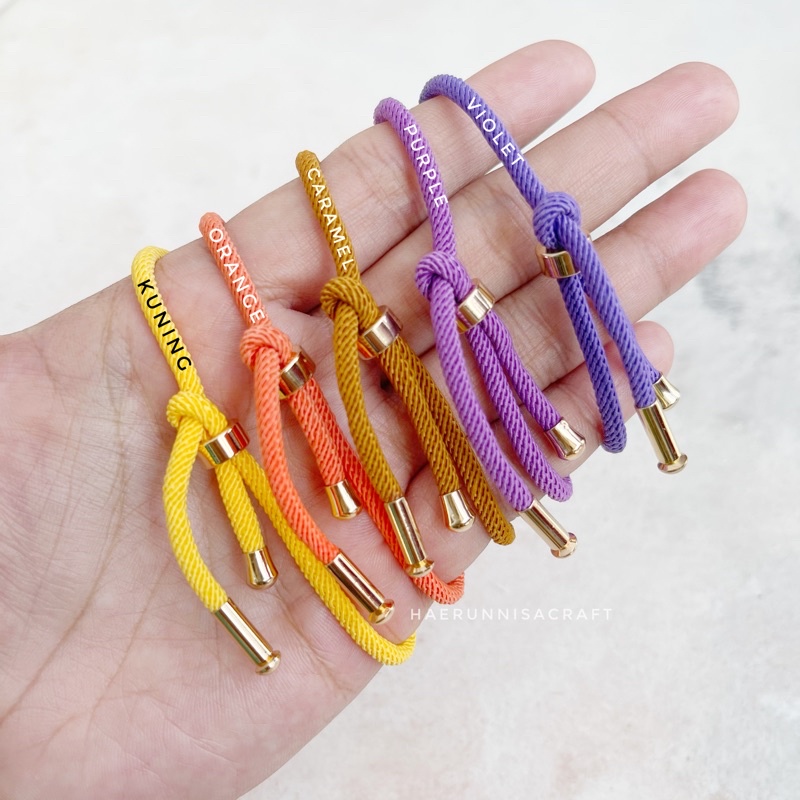 Gelang Tali Serut Hongkong Anak dan dewasa Pandora Import free 2 Karet Stopper