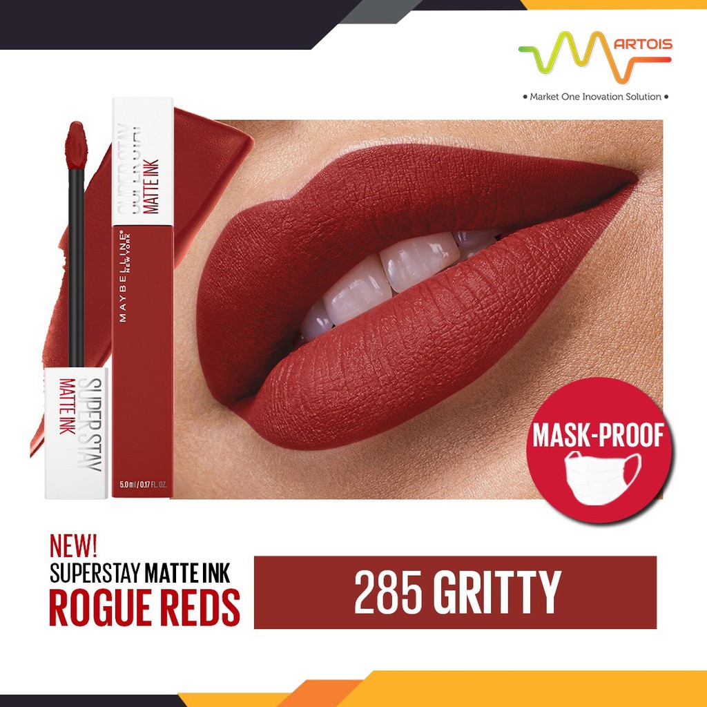 Maybelline Superstay Matte Ink Rogue Reds 285 Gritty