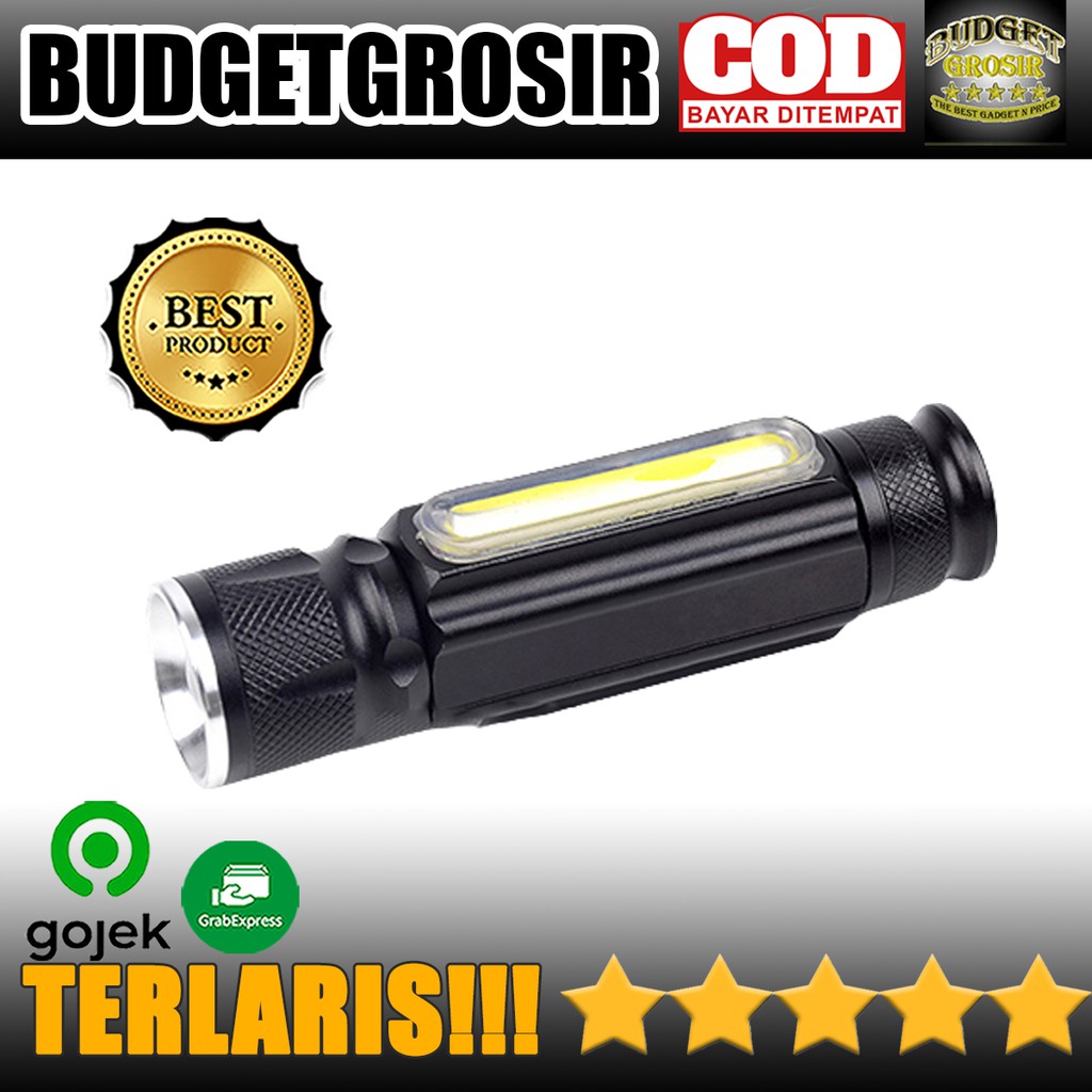 Senter LED Lantera USB Rechargeable Cree XML T6 + COB 2300 Lumens - TaffLED