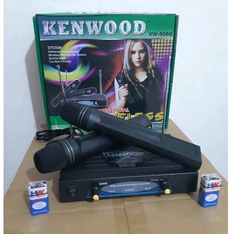 mic KENWOOD KW 500G mic wireless KENWOOD KW500G / mic tanpa kabel / wireless microphone / mic profesional / double mic handle / microphone profesional/ mic karaoke pidato acara2