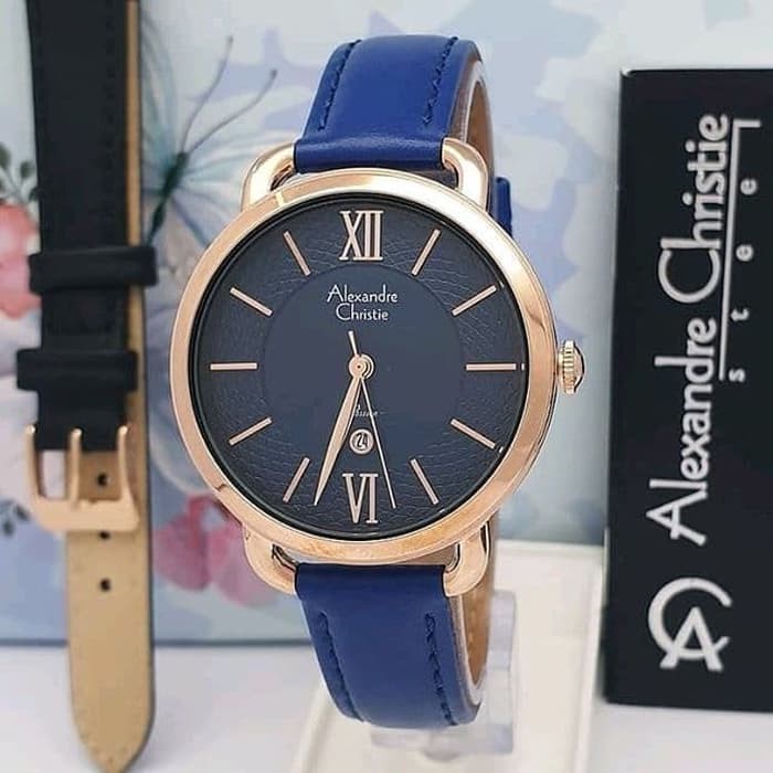 JAM TANGAN WANITA ALEXANDRE CHRISTIE AC 2674 PASSION LEATHER ORIGINAL GARANSI RESMI 1 TAHUN