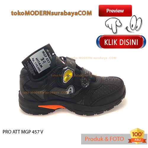 PRO ATT MGP 457 V BLACK sepatu sekolah anak magnet velcro casual