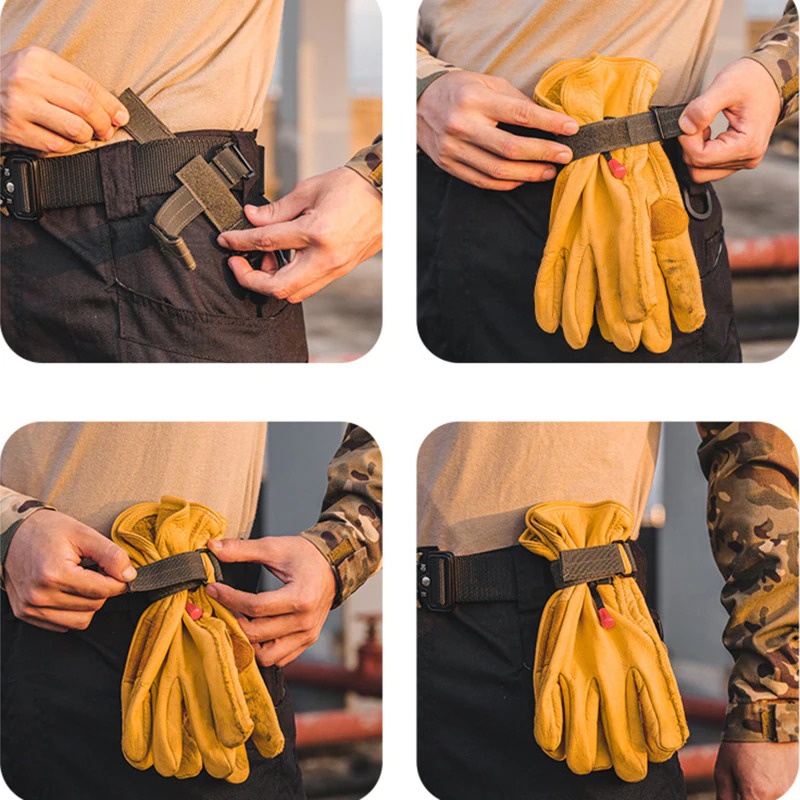 Multipurpose Carabiner Hook Key Tactical Nylon Fastener Strap Velcro