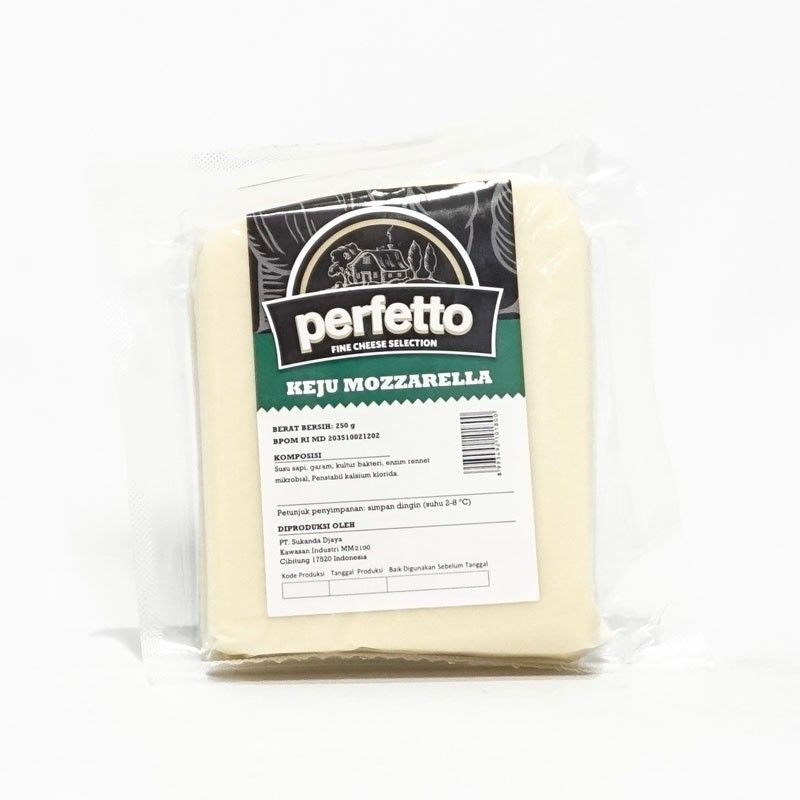 

Perfetto Cheese Mozzarellah / Keju Mozzarella 250gr