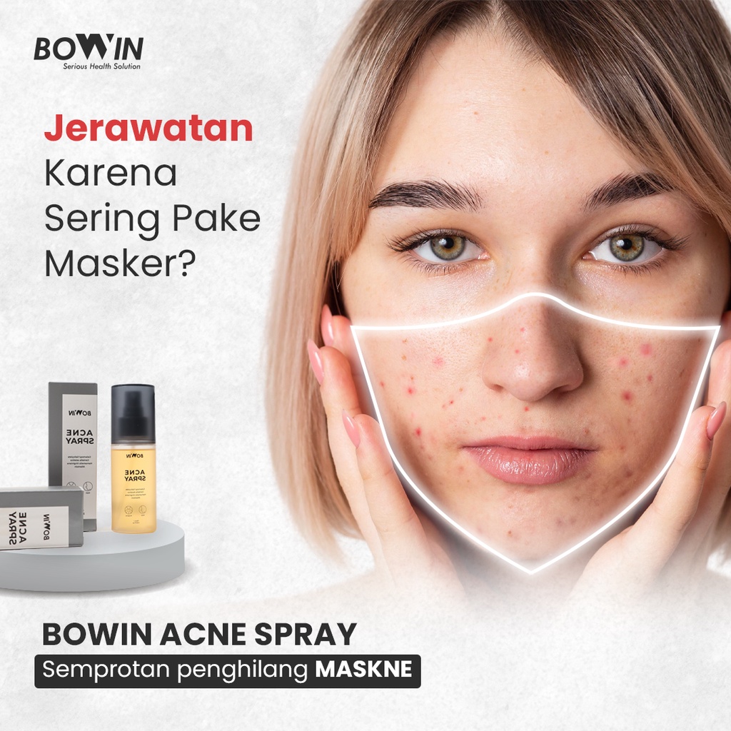 Bowin Acne Spray - Maskne &amp; Back Acne (Centella Asiatica &amp; Allantoin) [Jerawat Wajah, Jerawa Punggung, Jerawat Tubuh]