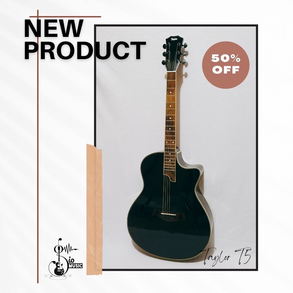 gitar akustik taylor tipe T5 Tanam besi Highquality