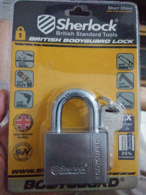 Gembok Sherlock Bodyguard 50mm Leher Pendek