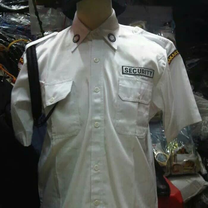 Baju Seragam Stelan PDH Satpam Security Putih