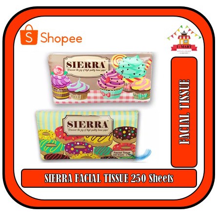 Paling Murah Sierra Facial Tissue 250 Sheets 2 Ply Tisu Wajah Kering Murah Merk Siera Sierra neApgknu5MdWom