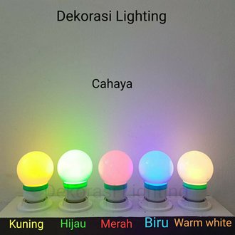 Lampu LED BULAT 1w 1 watt 3w 3watt 3 w 5w 5watt 5 watt 5 w Lamp Warm White Kuning Biru Hijau Merah Pink Oranye Putih