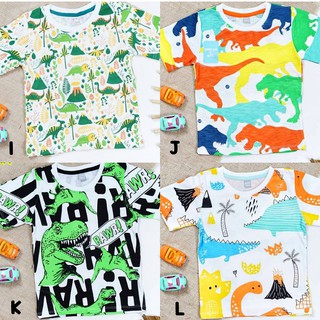 2 12 tahun Kaos  Baju Anak COWOK Summersean motif dino  