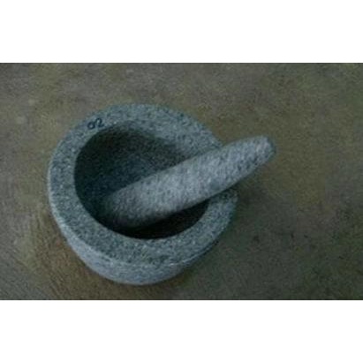 ❁ LUMPANG BATU ULEKAN BUBUT 16CM ♖