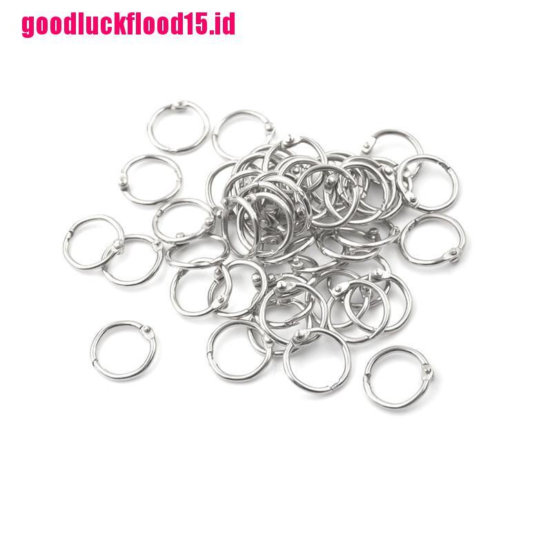 {LUCKID}50 Pcs Staple Book Binder 20mm Outer Diameter Loose Leaf Ring Keychain