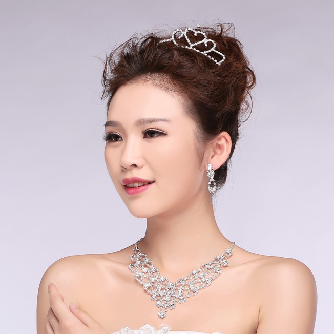 [SIAP KIRIM] MINI TIARA CROWN MAHKOTA PENGANTIN PESTA WEDDING HATI TRP023