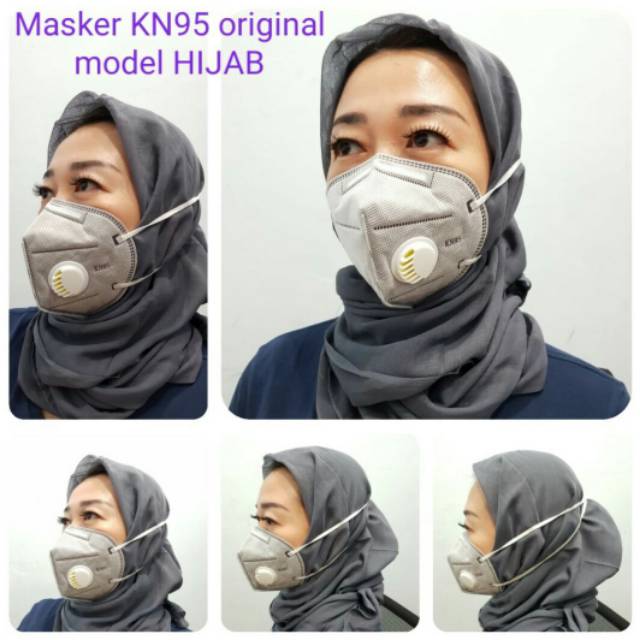 Masker KN95 Filter Original 6ply,warna abu"