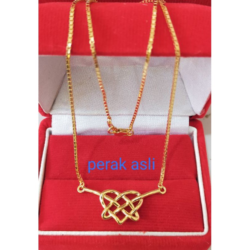 kalung ikatan cinta,buat dewasa dan remaja,perak asli cap 925,pjg 40 cm,rose gold