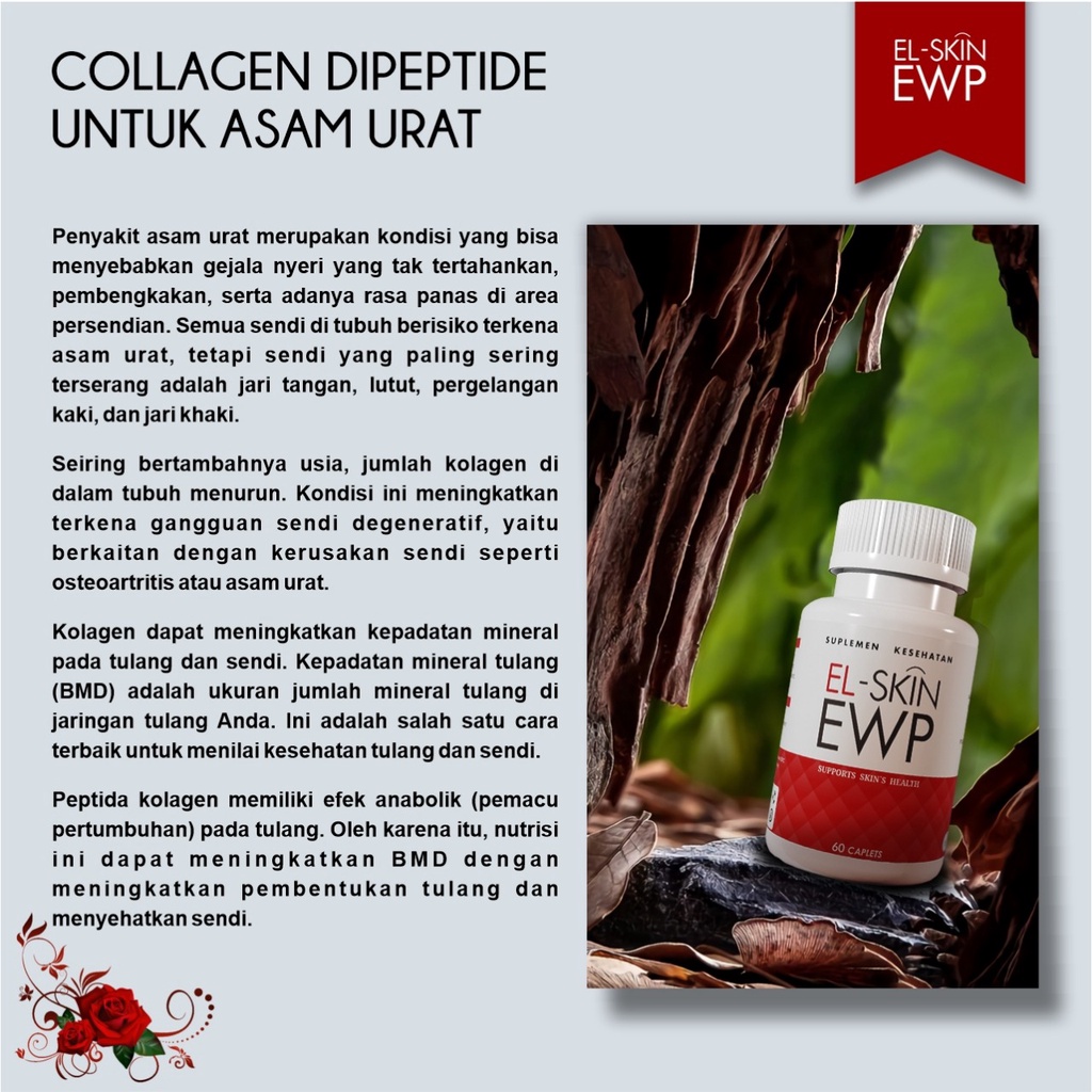 Elskin EWP Kolagen Suplemen Kecantikan Pemutih Seluruh Badan Wanita Dan Pria