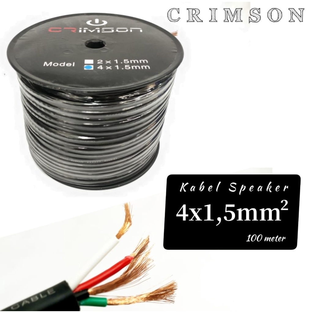 kabel speaker crimson 4x1,5mm 1 roll (100M)