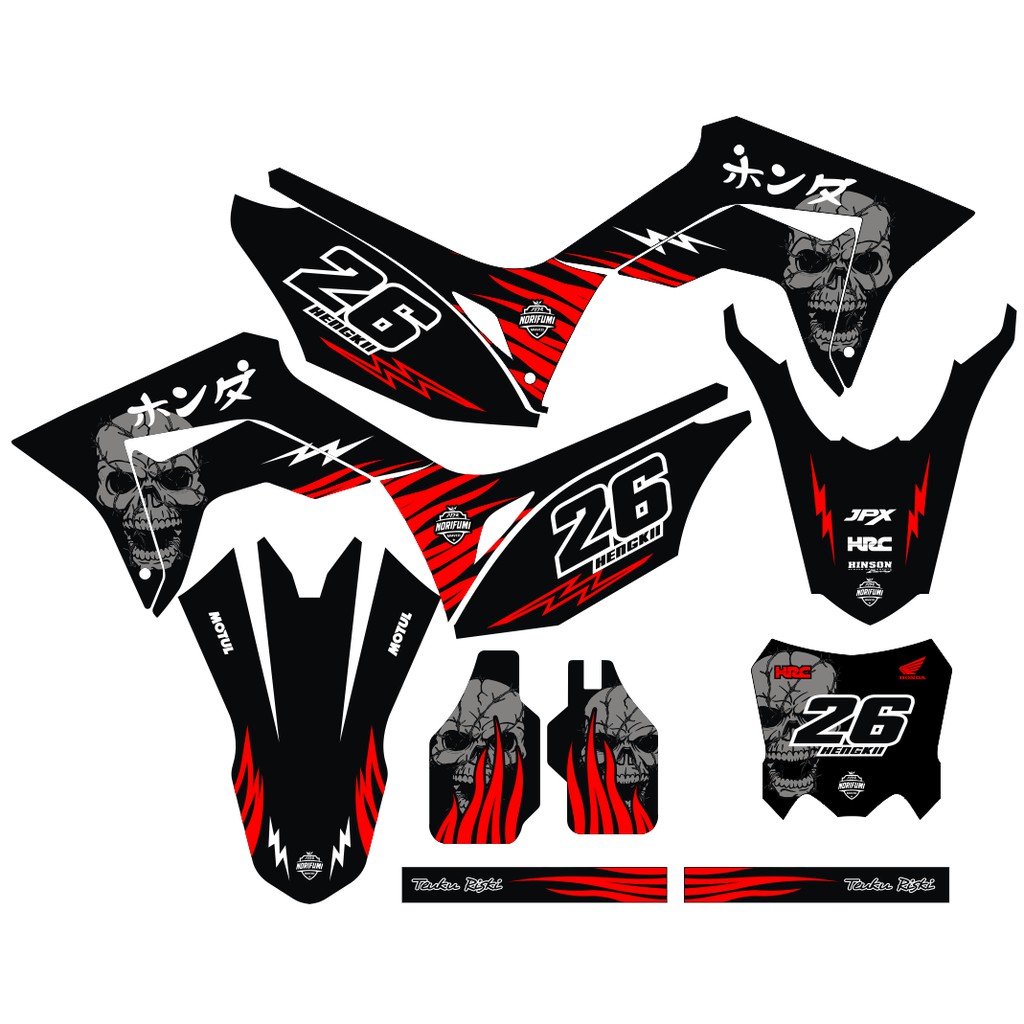 Sticker DECAL CRF 150 L Bisa Custom Stiker Honda CRF 150 L  (10)