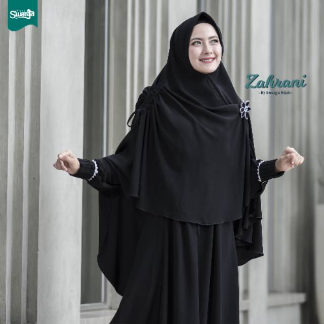 GAMIS ZAHRANI HITAM SET
