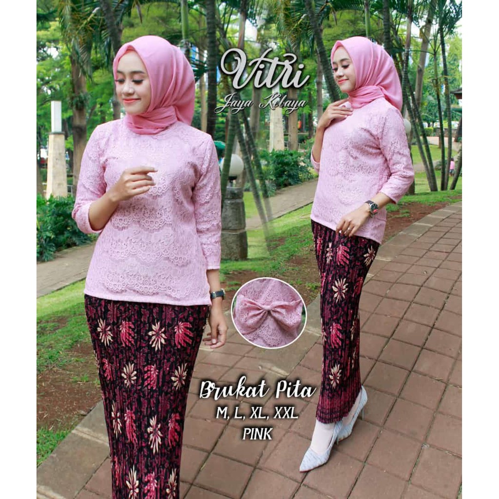 kebaya brukat pita terbaruu