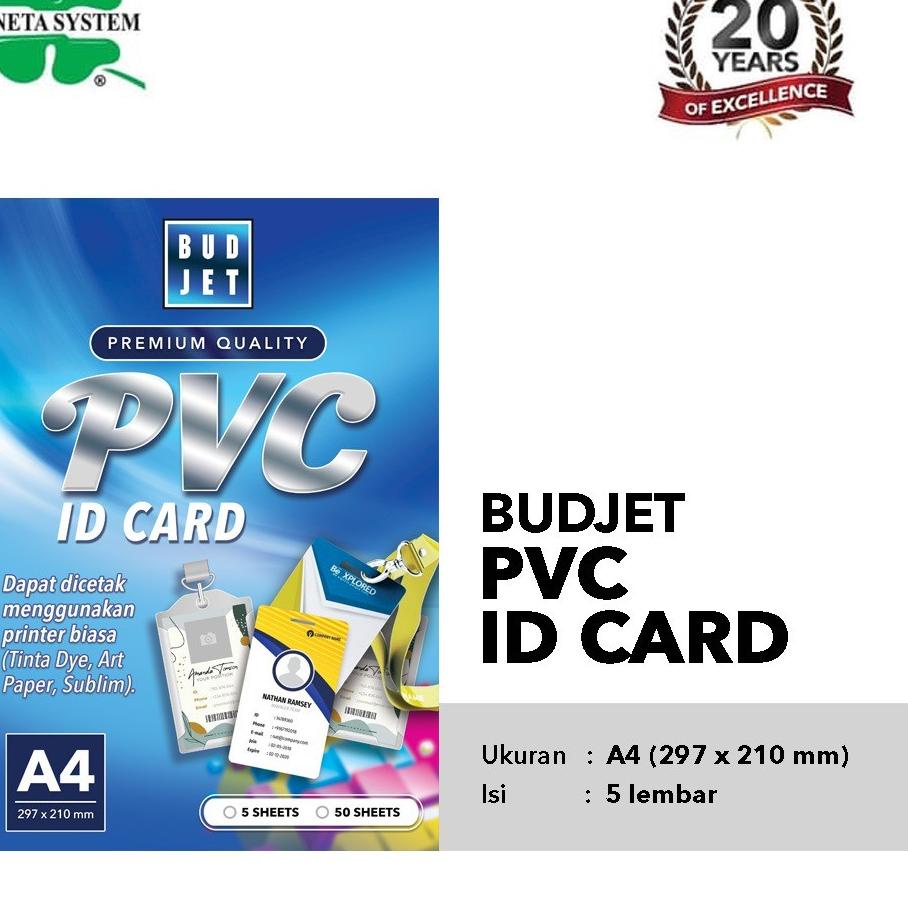 

〔PAST〕 BEST SELLER Kertas Budjet PVC Bahan ID Card Instan A4 isi 5 Lembar