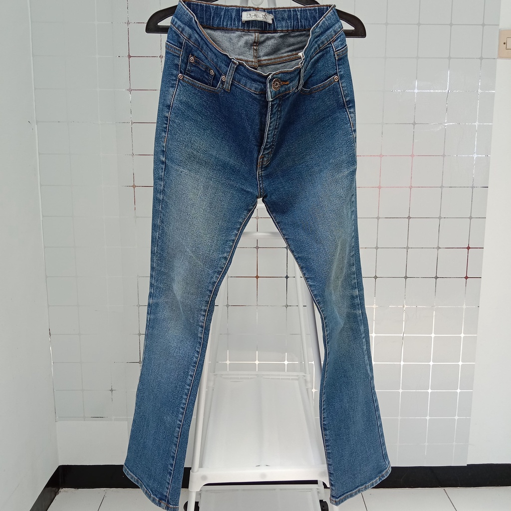 Celana Jeans Skinny Stretch Wanita EXIT EXPAND - Dark Blue, M