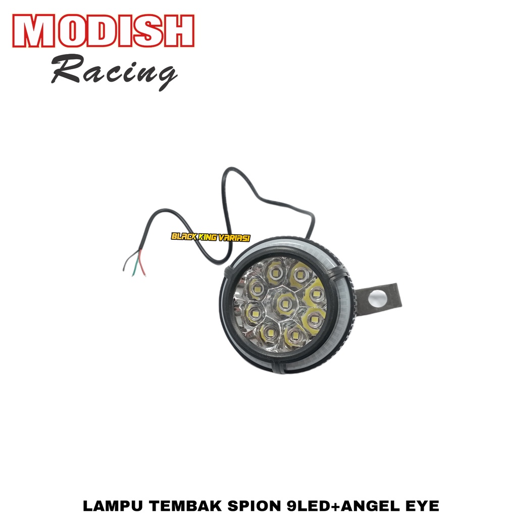 Lampu tembak sorot LED bracket spion 9 mata dengan angel aye 5 mode