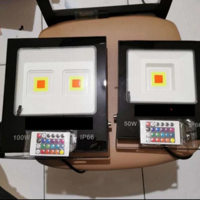 lampu sorot led 50w 50watt 50 watt RGB warna warni