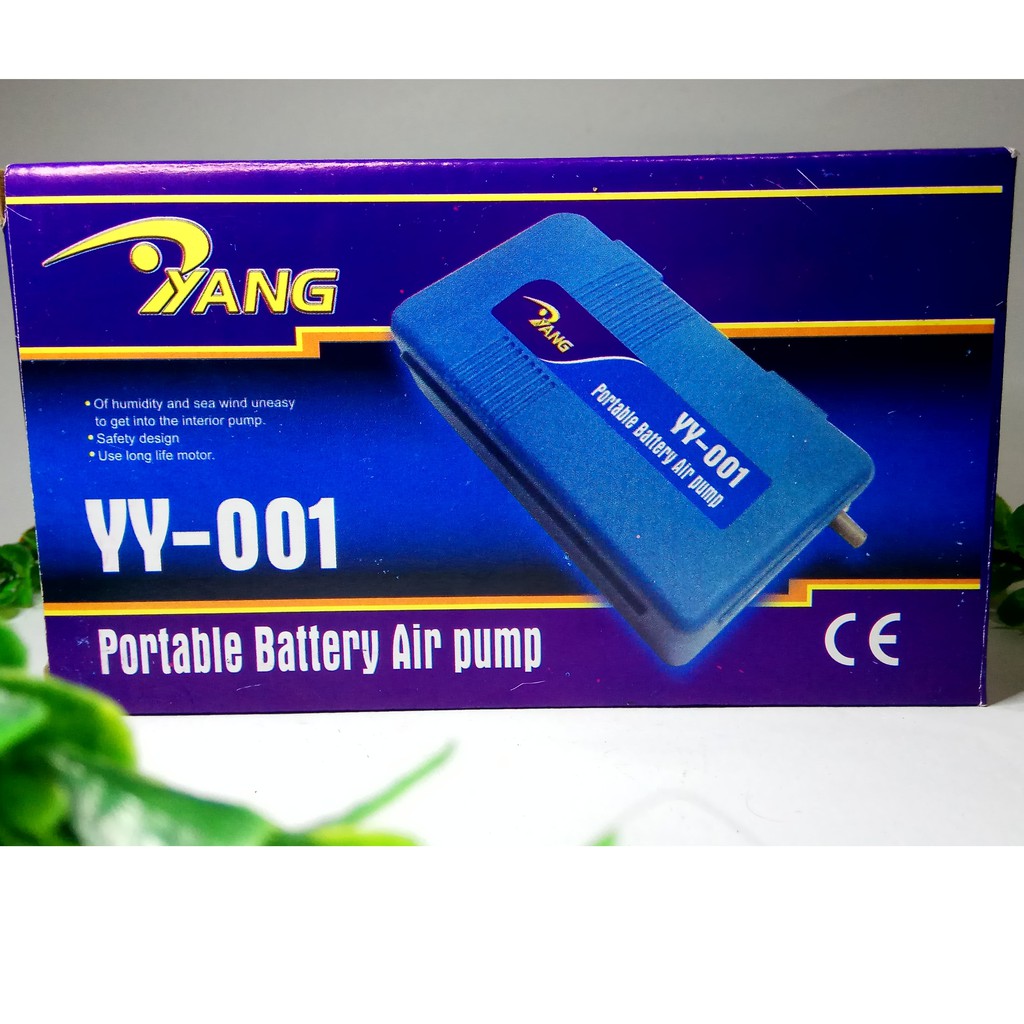 AERATOR AIR PUMP Mesin Portable Yang YY 001 Aerator  Baterai Battery aquarium