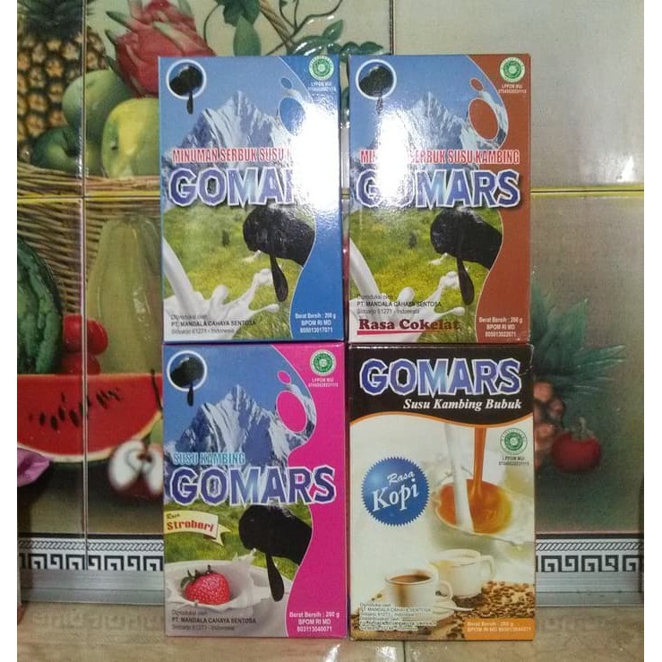 

Susu Kambing bubuk etawa Gomars rasa vanila, coklat,kopi, strawbery