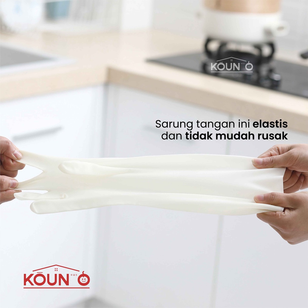 Sarung Tangan Karet Sarung Tangan Kebun Sarung Tangan Cuci Piring Anti Air Tebal Latex Rubber Glove